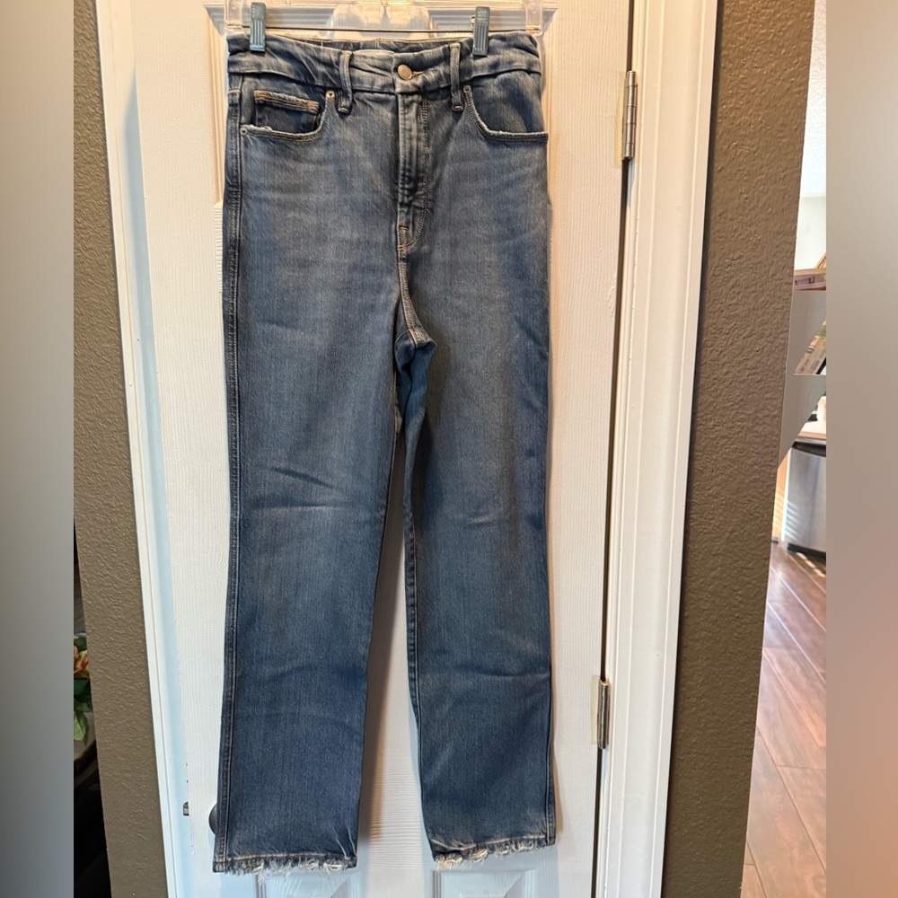 Women’s Good American Jeans, Good Curve Straight, sz 4/27, Super High Rise